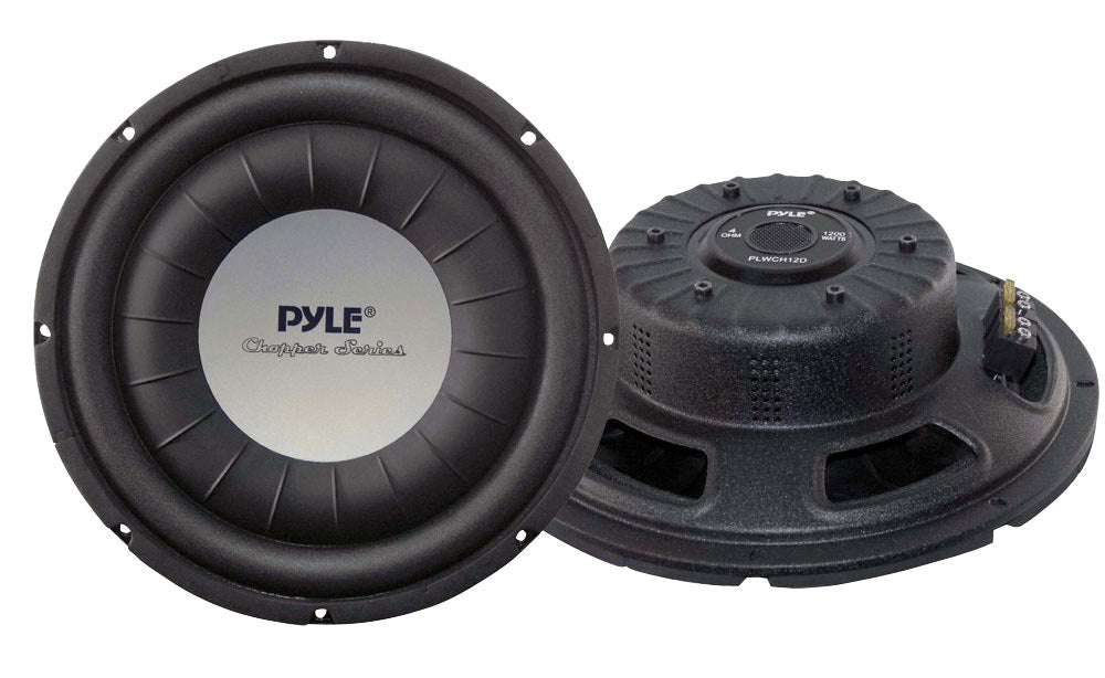  Pyle PLWCH12D 12-Inch 1,200-Watt Ultra Slim DVC Subwoofer 