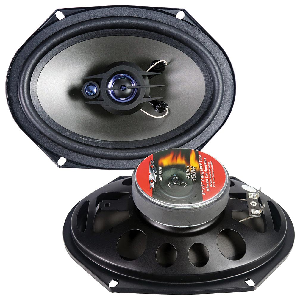  XXX XGT6803 Speaker 6X8" 3-Way 350 Watts (No Grills) 