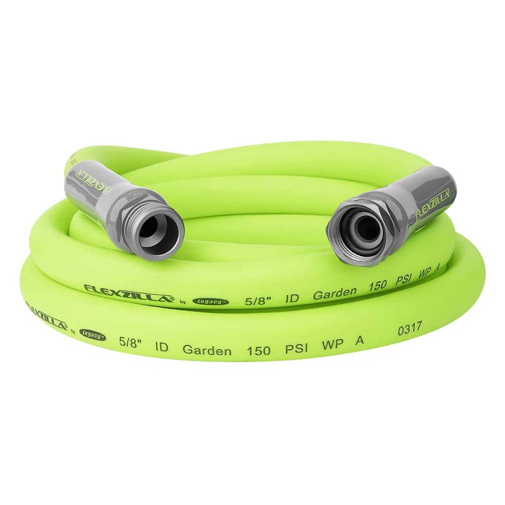  Flexzilla HFZG510YW Garden Lead In Hose 5/8In X 10Ft 3/4In 11 1/2 Ght Fittings 