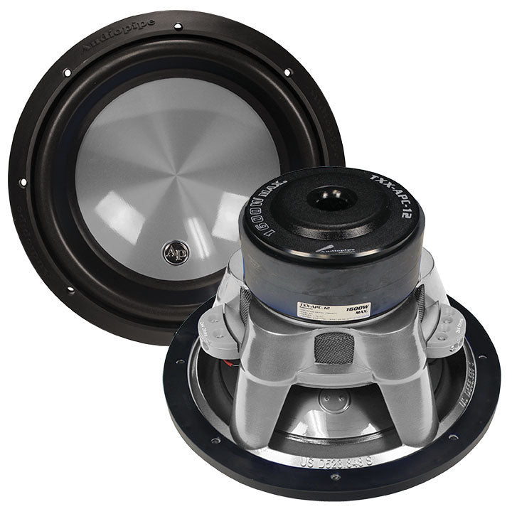  Audiopipe TXXAPC12FG 12" Woofer 1600 Watt 4 Ohm DVC Flat Gray 