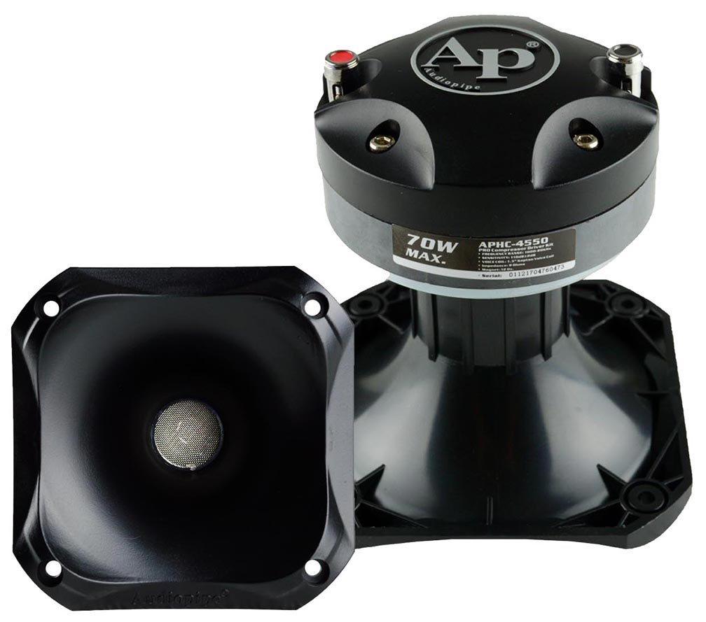  Audiopipe APHC4550 3.5" Compression Diver With ABS Horn Combo Each 