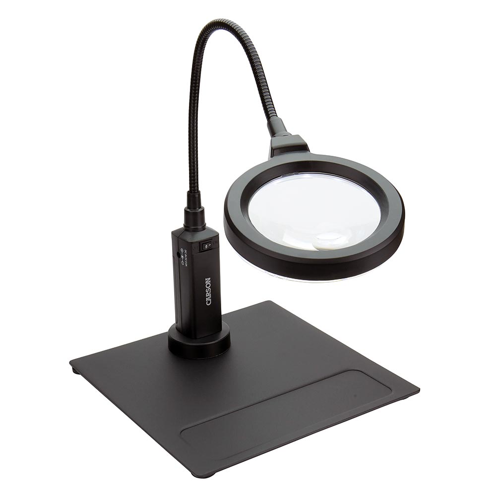  Carson CP90 2x LED LIGHTED Magnifier w 4x Spot Lens 