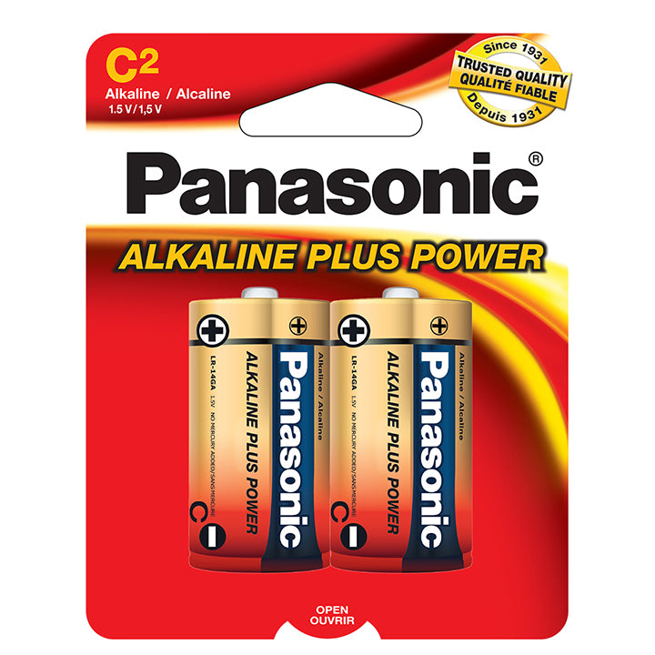  Panasonic AM2PA2B Alkaline Size C Plus Power (2-Pack) 