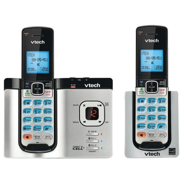  VTech DS6621-2 DECT 6.0 Connect-to-Cell 2-Handset Cordless Phone System 