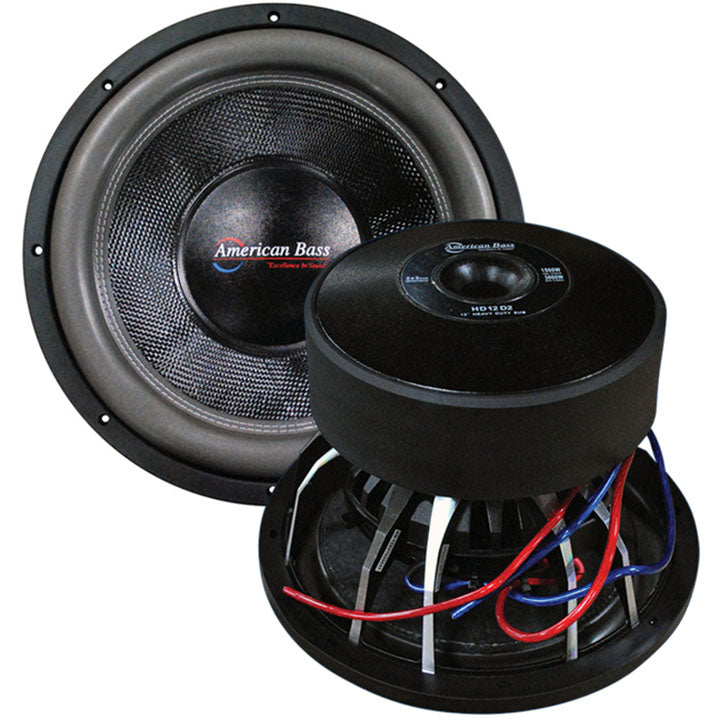  American Bass HD12D2 12" Wooofer 3000 Watt 2 Ohm DVC 