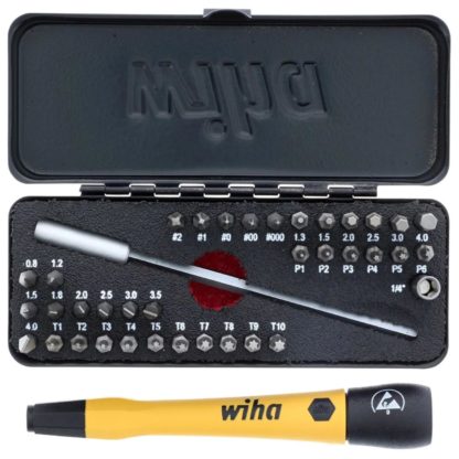  Wiha 75980 ESD Safe Go Box MicroBits Set (39 Piece Set) 