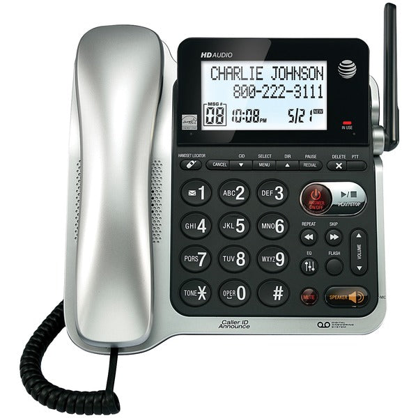  AT&T CL84102 Corded/Cordless Phone System with Answer, Caller ID/Call Waiting 