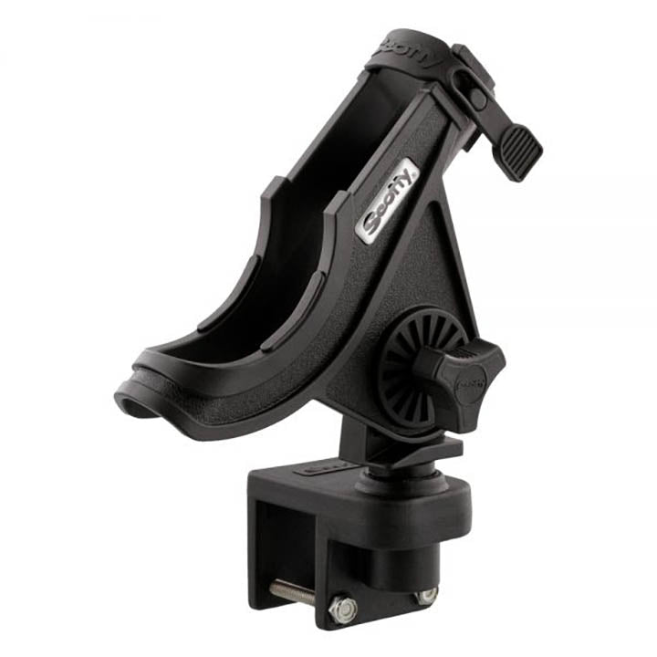  Scotty 0284BK Baitcaster/Spinning Rod Holder with 1-1/4 Square Rail Mount 