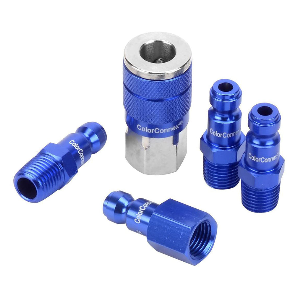  Colorconnex A72456C 5 Piece Coupler & Plug Kit (Blue) 