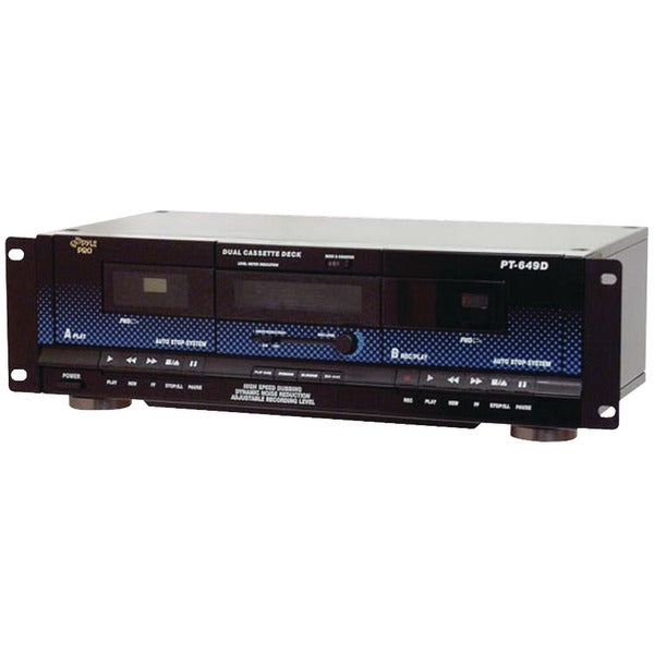  Pyle PT649D Dual Cassette Deck 