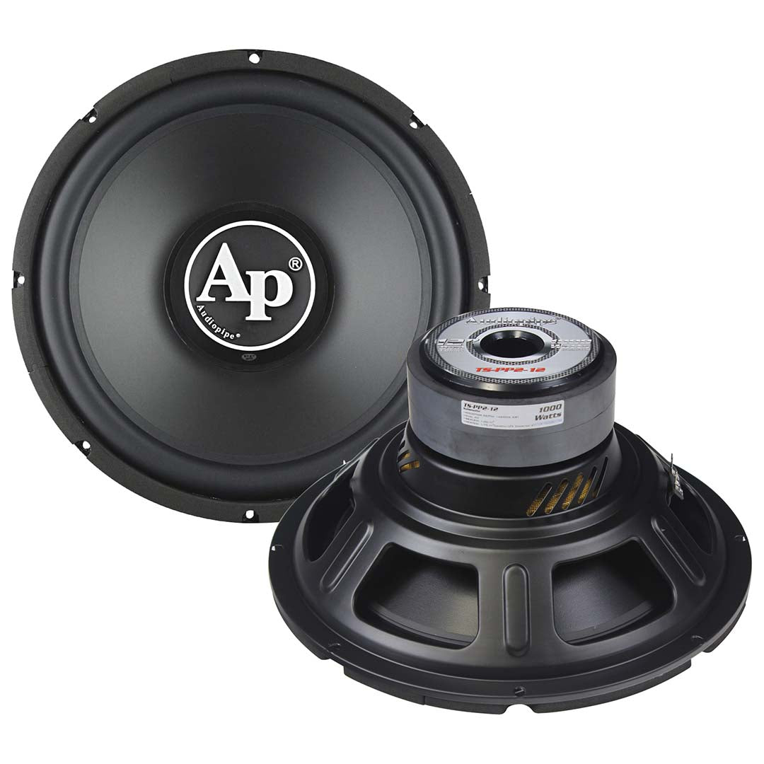  Audiopipe TSPP212 12" Woofer, 300W RMS/1000W Max, Dual 4 Ohm Voice Coils 