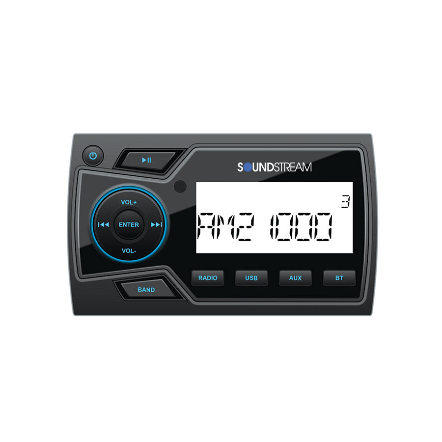  SoundStream MHU32 Marine Grade Multimedia Soure Unit 2 Zone Bluetooth 