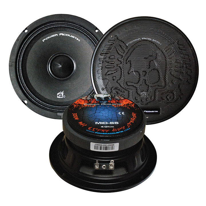  Power Acoustik MID-65 6.5-Inch 300-Watt Midrange/Bass Driver 