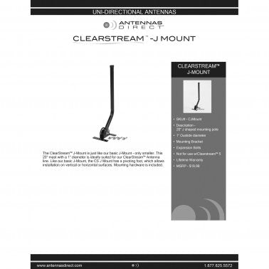  Antennas Direct CJMOUNT ClearStream™ J-Mount with Mounting Hardware 