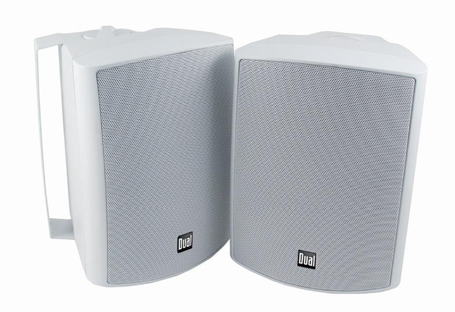  Dual LU53PW 5.25" 125 Watt 3 Way Indoor Outdoor White Speaker pair 