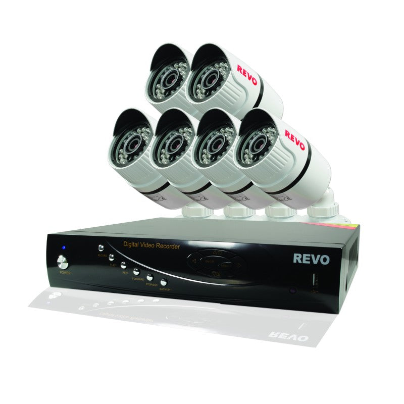  Revo RT81B6G-1T 8 Ch. 1tb Dvr System Wtih 6 Bullet Camera 