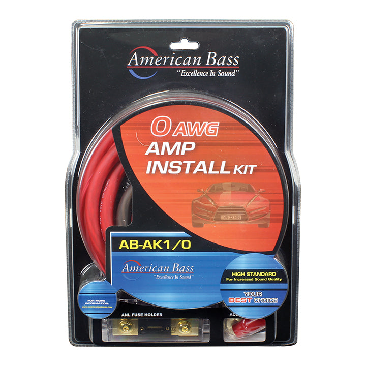  American Bass AK1/0 AMPLIFIER WIRING KIT 0 GAUGE AMERICAN BASS 