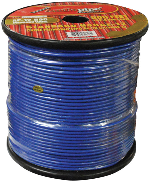  Audiopipe AP12500BL 12 Gauge 500Ft Primary Wire Blue 