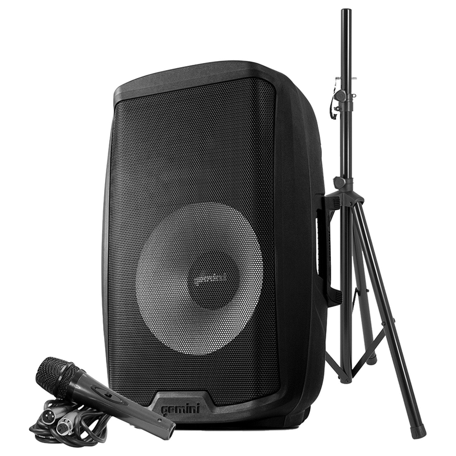  Gemini AS-2115BT-PK 2,000-Watt Active 15" Bluetooth Loudspeaker w/Stand & Mic 