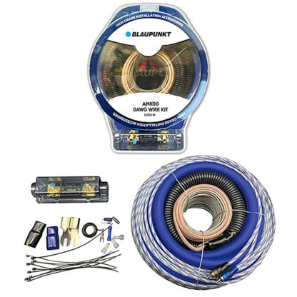  Blaupunkt AMK00B 0-Gauge Complete Amplifier Blue Wire Kit 