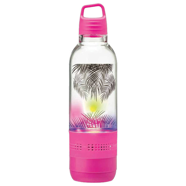  SYLVANIA SP717-PINK Holographic Light Water Bottle with Bluetooth Speaker 