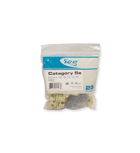  Icc CAT5JKPK-IV Ic107e5civ - 25pk Cat5 Jack - Ivory 