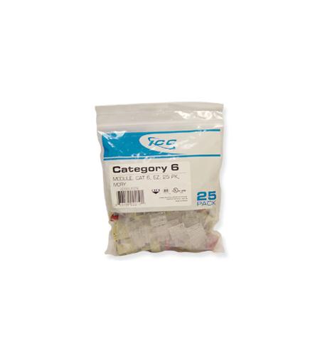  Icc CAT6JKPK-IV Ic107l6civ Cat6 Ez 25 Pk Ivory 