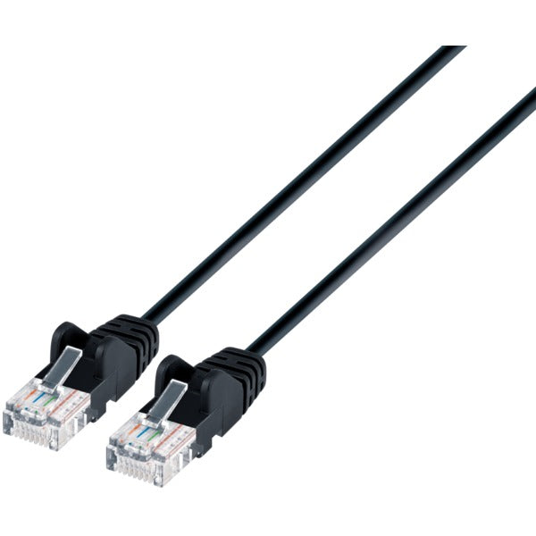  Intellinet Network Solutions 742078 Black CAT-6 UTP Network Patch Cable 1.5' 