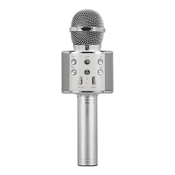  Supersonic SC-904BTK- Silver Wireless Microphone w\Built-in Hi-Fi Speaker 