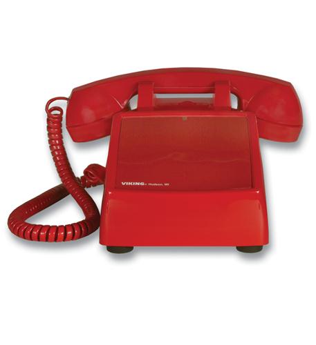  Viking electronics K-1500P-D No Dial Desk Phone - Red 