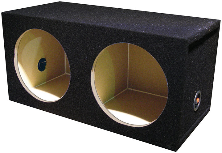  Q Power SOLO102HOLE 2 hole 10" Sealed Compact Subwoofer Box - 24"x12"x12" 