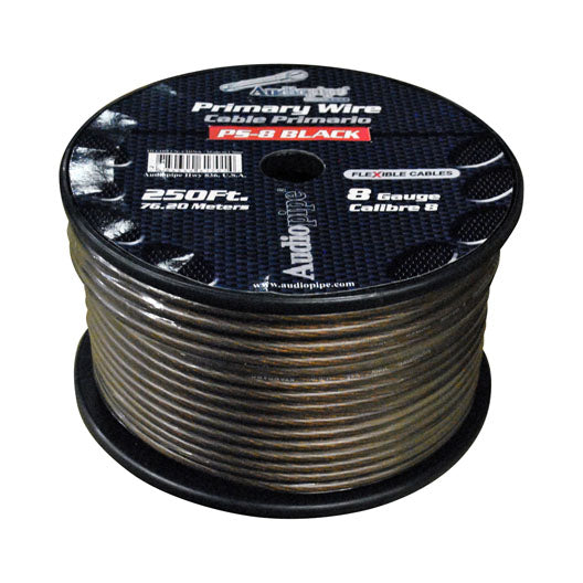  Audiopipe PS8BK 8 Gauge Flexible Power Cable Black 250 ft. 