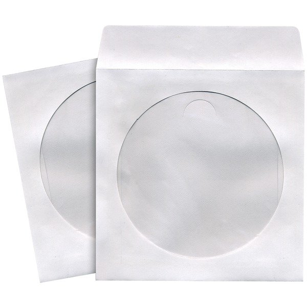  Maxell 190133 - CD402 CD/DVD Storage Sleeves (100 pk; White) 