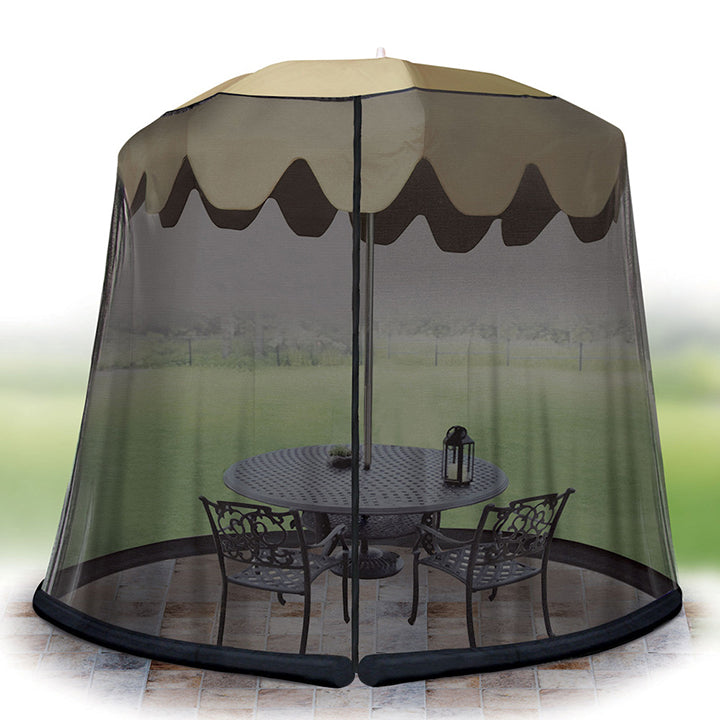  Ideaworks Outdoor 11 Foot Umbrella Table Screen Black 