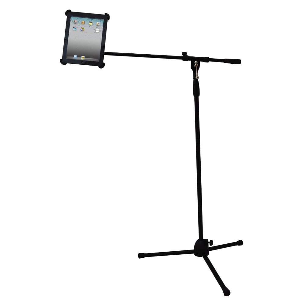  Pyle PMKSPAD1 Multimedia iPad and Microphone Stand - Adjustable to Fit All iPad Models 