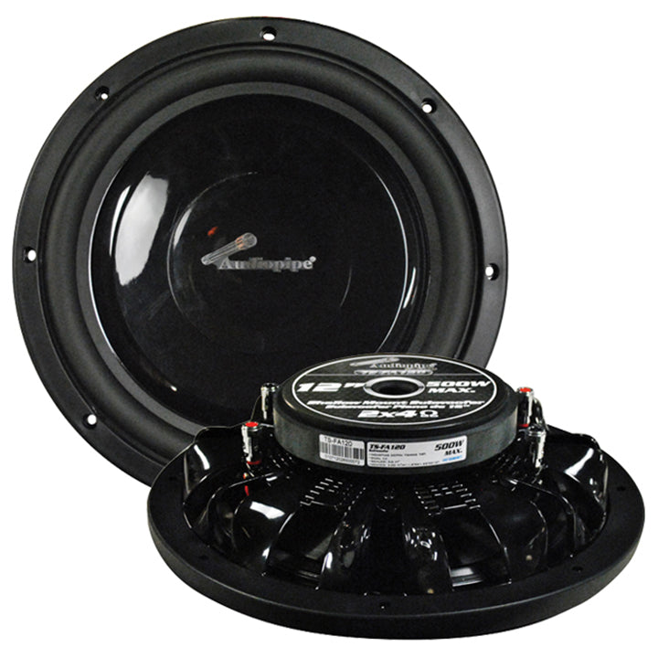  Audiopipe TSFA120 12" Shallow Mount Woofer 500W Max 4 Ohm DVC 