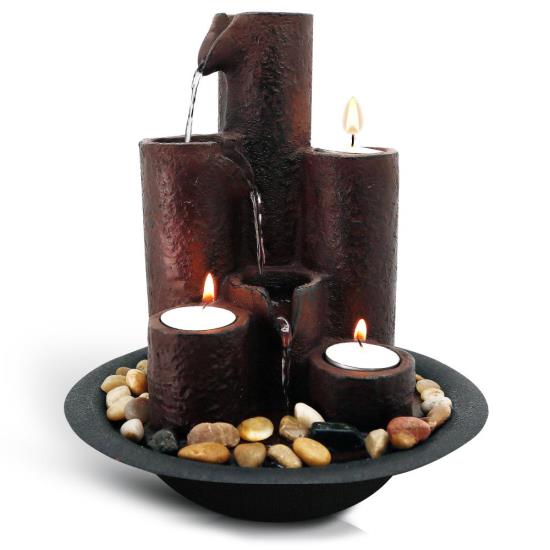  Serene Life SLTWF20 Water Fountain - Relaxing Tabletop Water Feature Decoration 