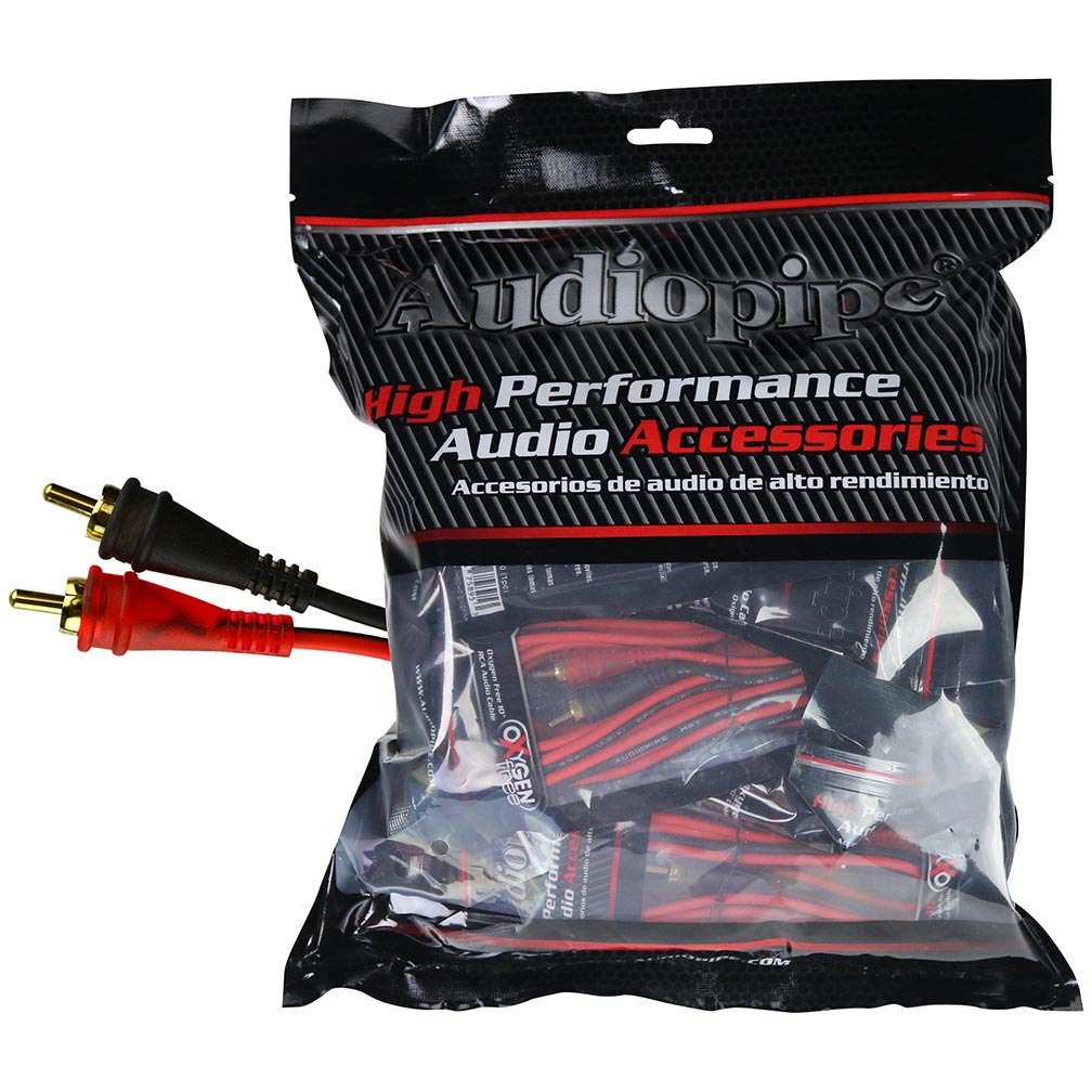  Audiopipe AMF12 12ft Oxygen Free RCA Cable - 10pcs per bag 