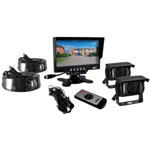  Pyle PLCMTR72 7" Commercial-Grade Weatherproof Backup Cameras & Monitor System 