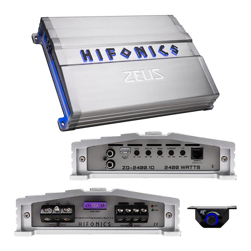  Hifonics ZG24001D Zeus Gamma Series 1 x 2400 Watts @ 1 Ohm Mono Amplifier 