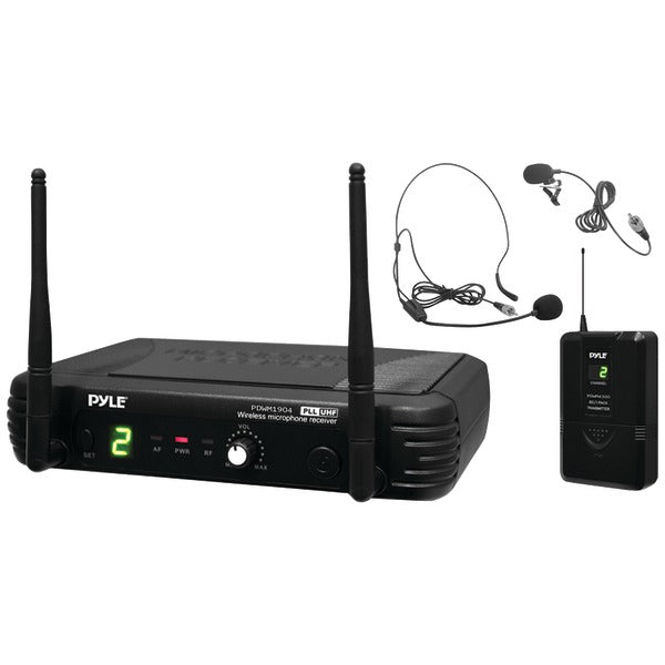  Pyle PDWM1904 Premier Pro UHF Wireless Body-Pack Transmitter Microphone System 