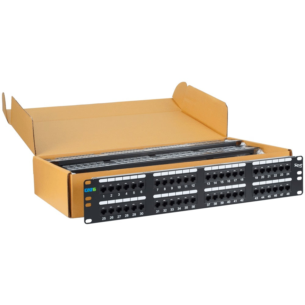  Icc ICMPP4860V Patch Panel, Cat 6, 48-port, 2 Rms, 6 Pk 