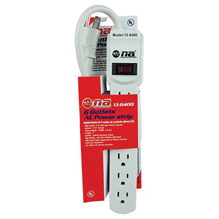  AUDIOP 136400 Nippon 6 Outlet Ac Power Strip 