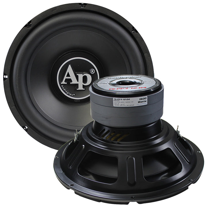  Audiopipe TSPP312D4 12" Woofer 1600W Max Dual 4 Ohm 