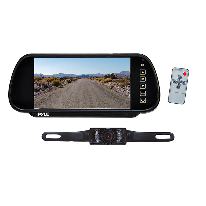  Pyle PLCM7200 7" Rearview Mirror Monitor w/ Rearview Camera 