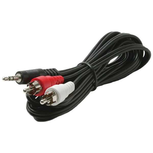  Steren 255045 6' 3.5mm Stereo to 2 RCA Plugs Y-Adapter 