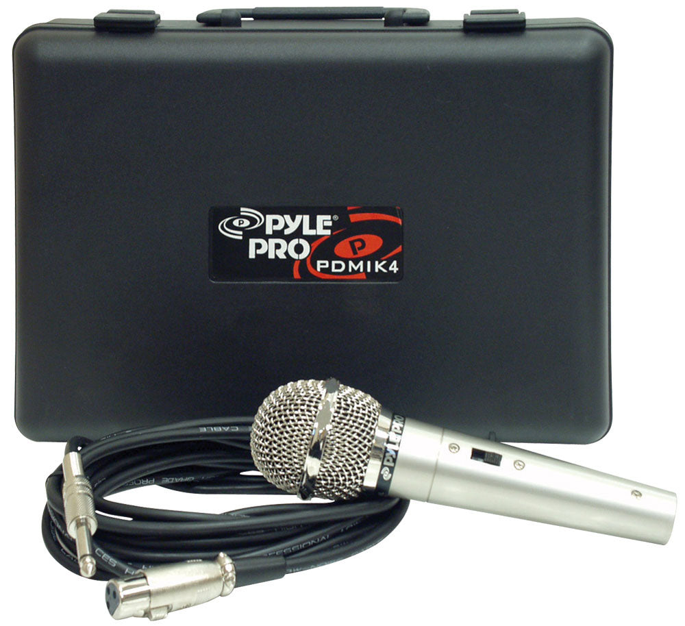  Pyle PDMIK4 Handheld Microphone w/ 15' ft. XLR Cable & Carry Case 