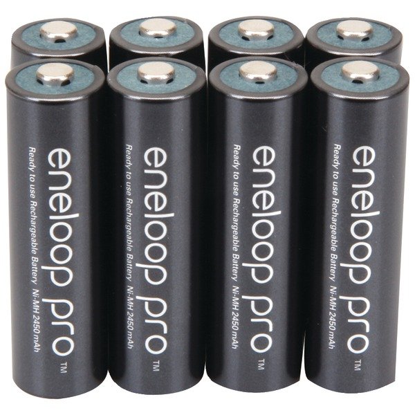  Panasonic BK-3HCCA8BA eneloop Rechargeable XX Batteries (AA; 8 pk) 