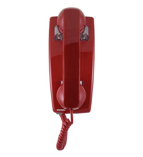  Viking electronics K-1900W-IP-RED Classic Voip Wall Phone Auto Dialer Red 