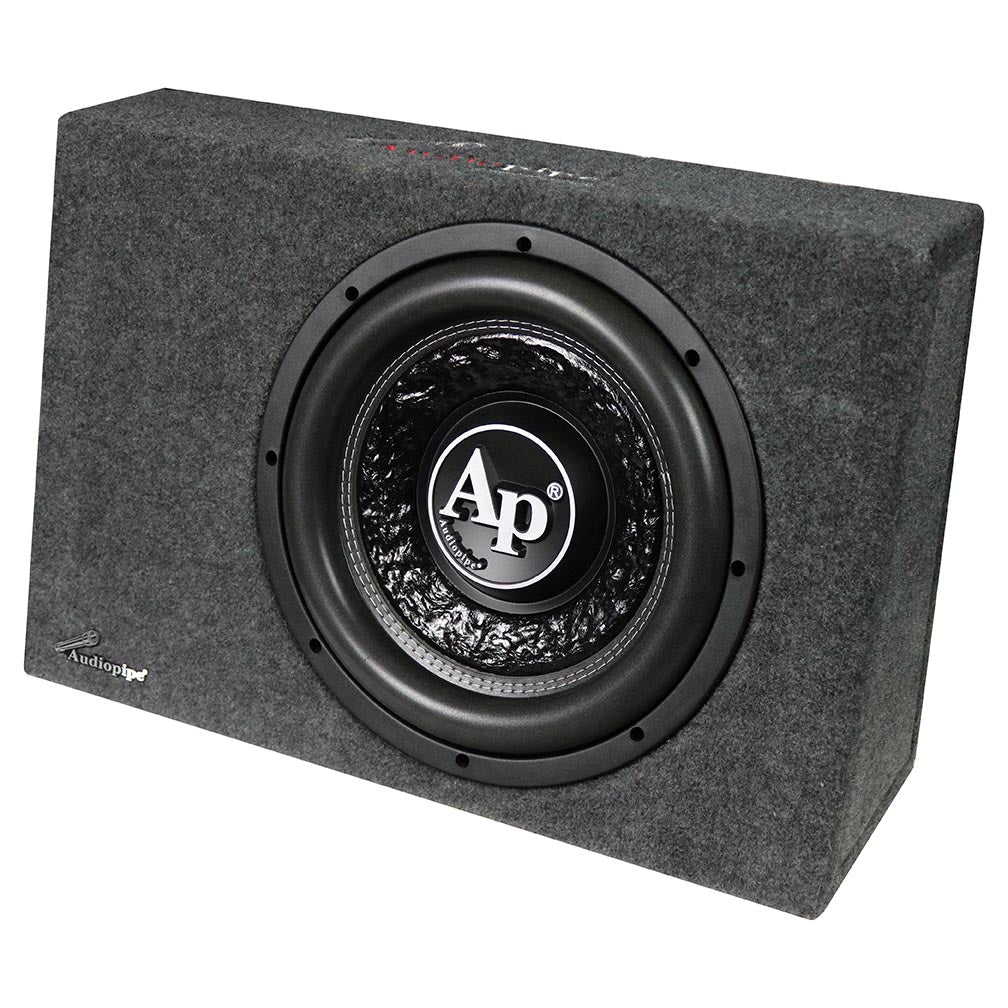  Audiopipe APSBSP12SLM 12" Sealed Bass Enclosure 800 Watts Max Single 4 Ohm 